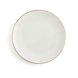 Flat plate Ariane Terra Ceramic Beige (Ø 27 cm) (6 Units)