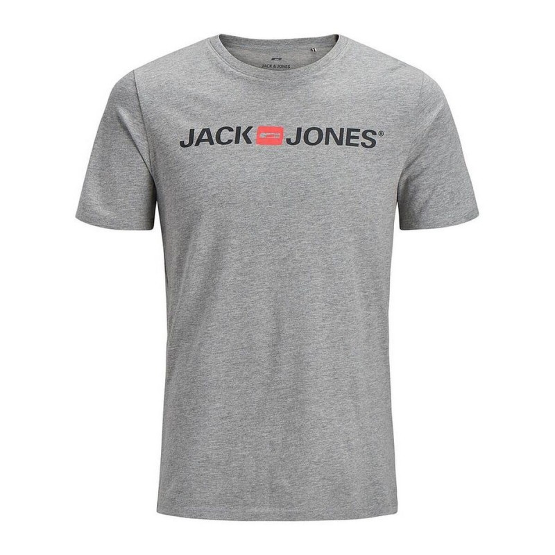 Men’s Short Sleeve T-Shirt JJECORP LOGO TEE SS Jack & Jones 12137126 Grey