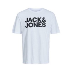 Men’s Short Sleeve T-Shirt Jack & Jones JJECORP LOGO TEE 12151955 White