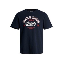 Men’s Short Sleeve T-Shirt Jack & Jones JJELOGO TEE SS 12246690 Navy Blue