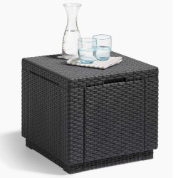 Side table Allibert by KETER Black polypropylene (42 x 42 x 39 cm)