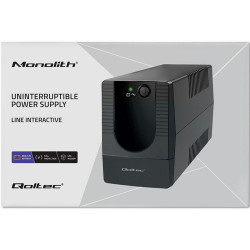 Uninterruptible Power Supply System Interactive UPS Qoltec 53772 360 W 650 VA