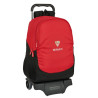 School Rucksack with Wheels Sevilla Fútbol Club Black Red 32 x 44 x 16 cm