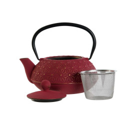 Teapot DKD Home Decor Blue Red Iron 900 ml (2 Units)