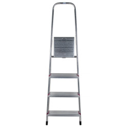 4-step folding ladder Krause 000705 Silver Aluminium