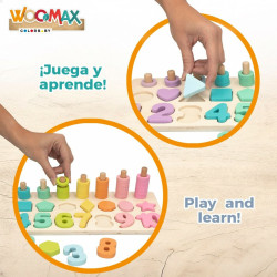 Child's Wooden Puzzle Woomax Shapes Numbers + 3 years (6 Units)