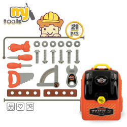 Toy tools Colorbaby Rucksack 21 Pieces 39 x 43 x 19,5 cm 6 Units