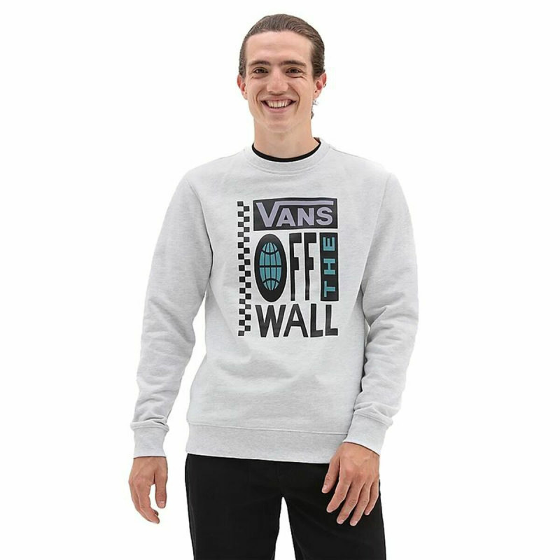 Men’s Sweatshirt without Hood Vans Global White