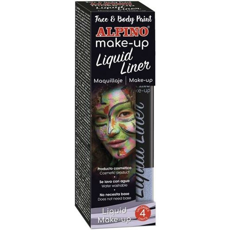 Body Paint Alpino Liquid Liner 4 Units Silver 6 gr