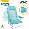 Beach Chair Aktive Foldable Turquoise 48 x 84 x 46 cm (2 Units)