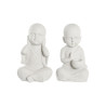 Decorative Figure DKD Home Decor 25,5 x 19 x 39 cm White Monk Oriental (2 Units)