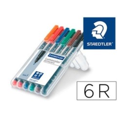 Permanent marker Staedtler 318 WP6 1 mm Black Multicolour