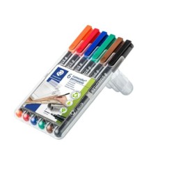 Permanent marker Staedtler 318 WP6 1 mm Black Multicolour