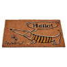 Doormat Dog Natural Black Yellow Coconut Fibre (40 x 1,5 x 60 cm) (12 Units)