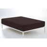 Fitted bottom sheet Alexandra House Living Brown Chocolate 90 x 200 cm