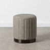 Pouffe Grey Synthetic Leather 38 x 38 x 42 cm DMF