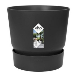 Plant pot Elho Greenville Black Plastic Circular Ø 40 cm Ø 39 x 36,8 cm