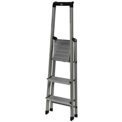 3-step folding ladder Krause 126214 Silver Aluminium