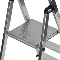 3-step folding ladder Krause 126214 Silver Aluminium