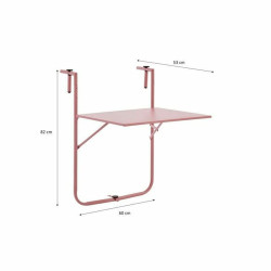 Folding Table 60 x 78 x 86-101 cm Steel