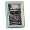 Photo frame 3 x 17 x 12 cm Crystal Blue White MDF Wood (6 Units)