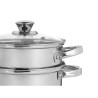 Steamer with Pan Stainless steel 1,8 L 24,5 x 14 x 18 cm (6 Units)