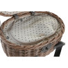 Basket DKD Home Decor Picnic Natural White wicker (39 x 28 x 22 cm)