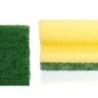 Set of scourers Yellow Green Polyurethane Abrasive fibre 4 Pieces (11 Units)