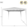 Gazebo Aktive 300 x 250 x 300 cm Steel White Plastic