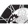 Wall Clock DKD Home Decor Wood Black White Iron Gears (60 x 4 x 60 cm)