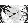 Wall Clock DKD Home Decor Wood Black White Iron Gears (60 x 4 x 60 cm)