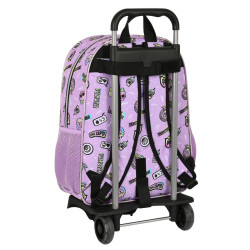 School Rucksack with Wheels Monster High Best boos Lilac 33 x 42 x 14 cm