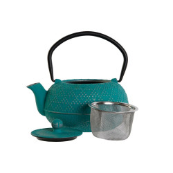 Teapot DKD Home Decor Blue Black Iron 700 ml (2 Units)