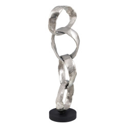 Decorative Figure 21 x 15 x 63 cm Black Silver