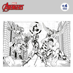 Child's Puzzle The Avengers Double-sided 60 Pieces 50 x 35 cm (12 Units)