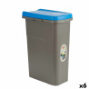 Rubbish bin Stefanplast Blue Grey Plastic 25 L (6 Units)