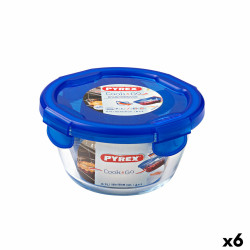 Hermetic Lunch Box Pyrex Cook & go 15,5 x 15,5 x 8,5 cm Blue 700 ml Glass (6 Units)