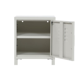 Nightstand Home ESPRIT White Metal 35 x 35 x 51 cm