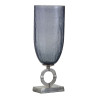 Vase 17 x 17 x 47 cm Crystal Grey Metal Silver