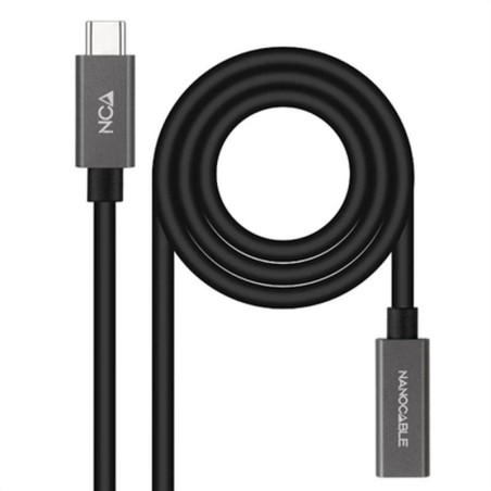 USB-C Cable NANOCABLE 10.01.4402 Black 2 m (1 Unit)