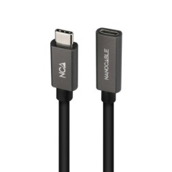 USB-C Cable NANOCABLE 10.01.4402 Black 2 m (1 Unit)