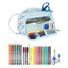 School Case with Accessories Moos Lovely Blue (32 Pieces)