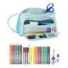 School Case with Accessories BlackFit8 Mariposa Blue (32 Pieces)