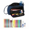 School Case with Accessories BlackFit8 Urban Black Navy Blue (32 Pieces)