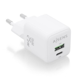 Wall Charger Aisens ASCH-25W2P014-W White 25 W (1 Unit)