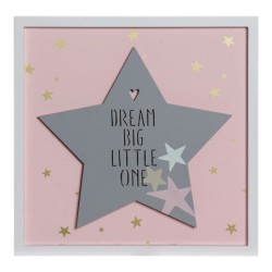 Decorative Figure DKD Home Decor Star LED Grey Pink 30 x 3 x 30 cm