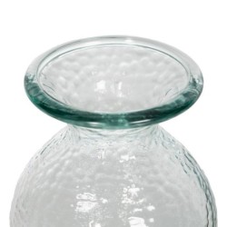 Vase WE CARE Beige recycled glass 15 x 15 x 18,5 cm