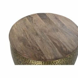 Centre Table DKD Home Decor Golden Metal Mango wood 74 x 74 x 44 cm