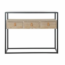 Console DKD Home Decor Black Wood Metal (100 x 38 x 80 cm)