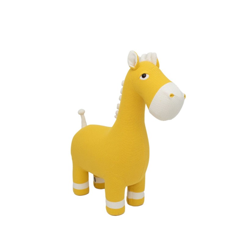 Fluffy toy Crochetts AMIGURUMIS MAXI Yellow Horse 94 x 90 x 33 cm